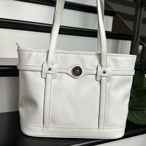 Authentic Elegant White Dooney & Bourke Tote Bag